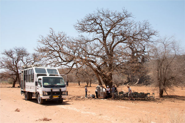 Canyon de Khowarib 01 - Pause déjeuner