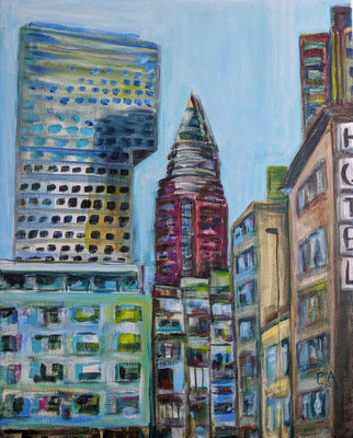 Frankfurt Hotel on Mainzer Strasse 40x50cm Acrylics on Canvas 2022