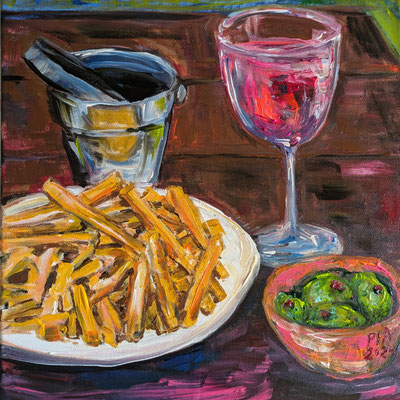 Pommes 30x30cm Acrylic on Canvas