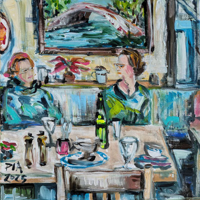 Paulaner am Dom, Frankfurt 40x40cm Acrylic on Canvas