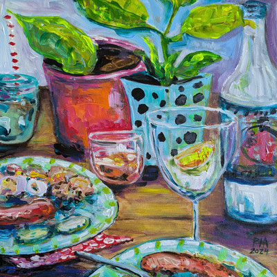 outdoor lunch 30x30cm