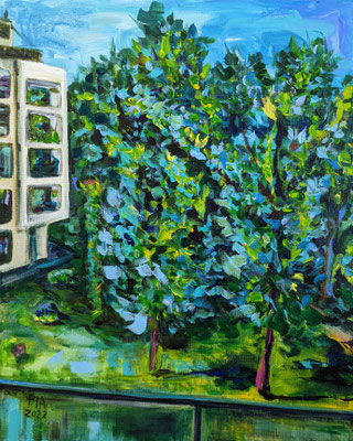 Frankfurt Richard-Strauss-Allee 40x50cm Acrylics on Canvas 2022