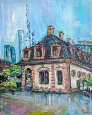 Frankfurt Hauptwache Cafe 40x50cm Acrylics on Canvas 2022