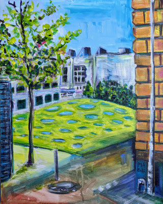 Frankfurt Staedel Garden 40x50cm Acrylics on Canvas 2022