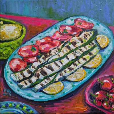 Grilled zuccini 30x30cm