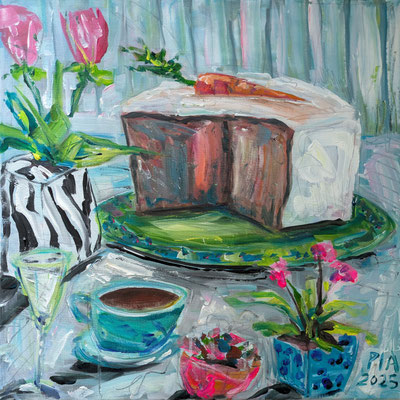 Extra frosting for me Please 50x50cm Acrylic on Canvas