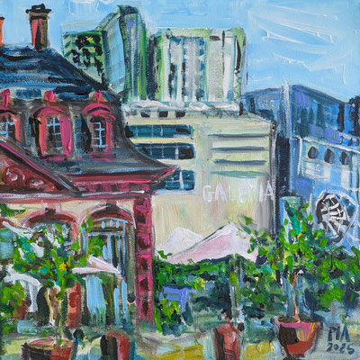 Hauptwache / Frankfurt   30x30cm Acryl auf Leinwand 