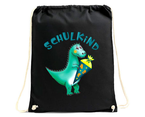 Turnbeutel - T-Rex Schulkind