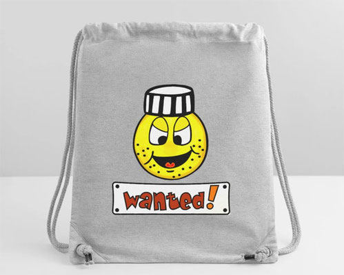 Nachhaltiger Turnbeutel - Lustiges Häftlings Emotions Gesicht - wanted!