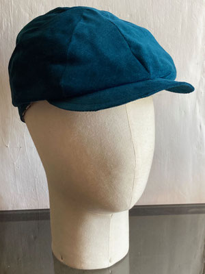 Baltomore : casquette d'hiver à 8 pans en velours mille raies