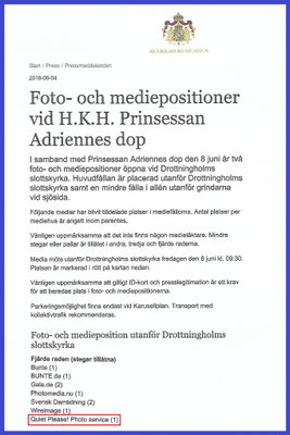 2018 - Taufe Prinzessin Adrienne