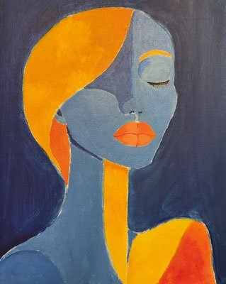 Blauwe vrouw - Wilma Vroegop