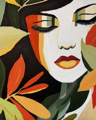 Vrouw in het groen - Wilma Vroegop