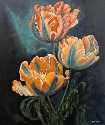 Dansende tulpen - Manja den Dekker