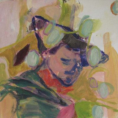 o.T. (nach Vermeer), 2003, Öl auf Leinwand, 40 x 40 cm