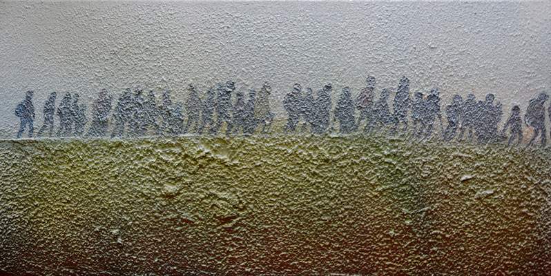 Migration, 80 x 40 cm, Mixed media, 2017