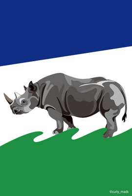 Lesotho：Black Rhinoceros