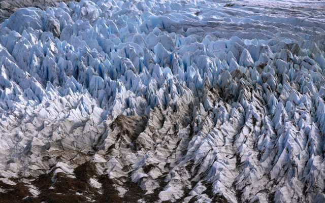 Blick auf die Gletscheroberfläche