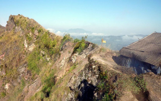 Gipfelhütte auf dem Vulkan Batur