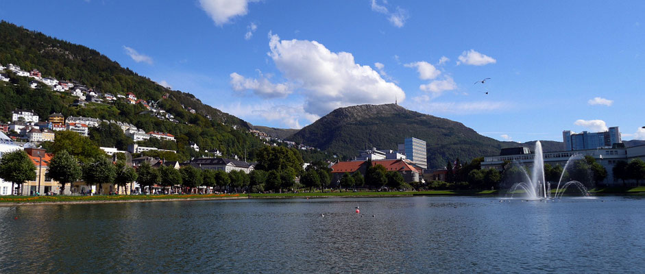 am Lungegardsee in Bergen