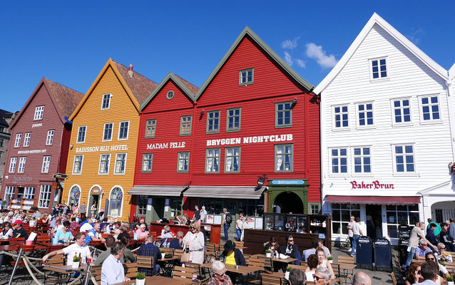 Innenstadt von Bergen - im Hanseviertel Bryggen