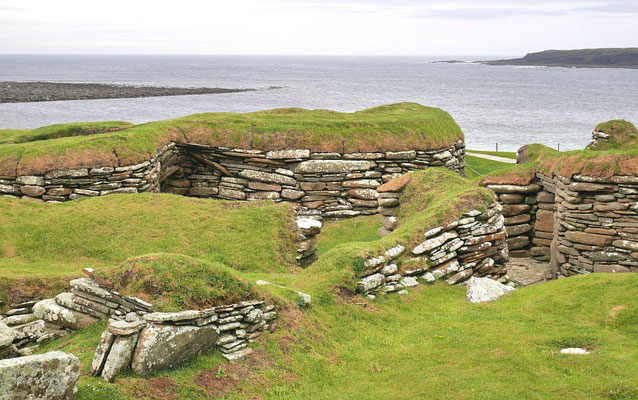 Skara Brae - steinzeitliche Ausgrabungsstätte auf Orkney Mainland