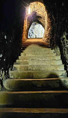 The original stairs up to the combat room
