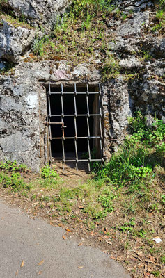 The entrance to the Pozzori Bunker