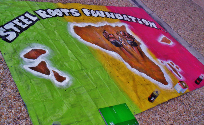 Bâche pour le groupe de reggae "Stell Roots Fondation"