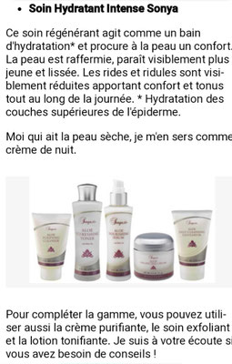 Crème Sonya a essayer absolument 😊