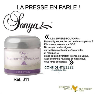 Crème Sonya a accompagné du serum votre peau en sera que plus belle et hydratée