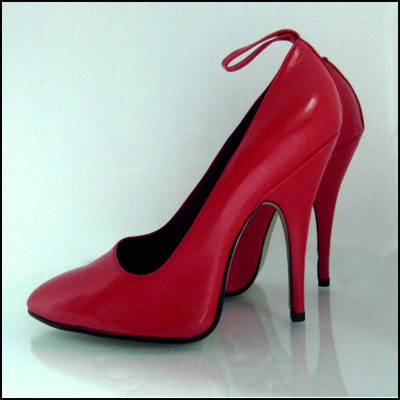 Rote High Heels mit austauschbaren Fesselriemchen - Yasmina von Wissmann - NEU - Gr. 38 - 41, 46