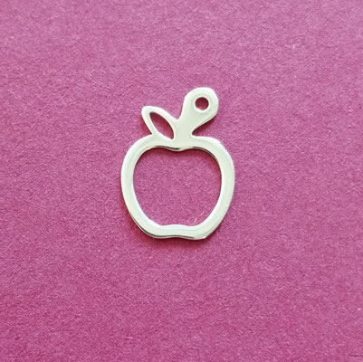 Apfel, Roségold, Sterling Silber, 10mm