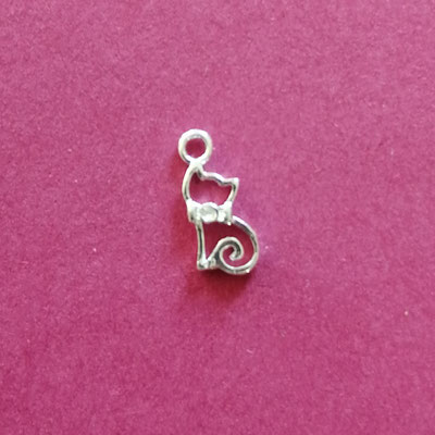 Kätzchen, Sterling Silber, 12 mm