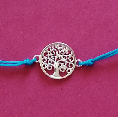 Baum des Lebens, Sterling Silber, 15 mm