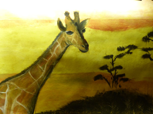 Wandgemälde Giraffe