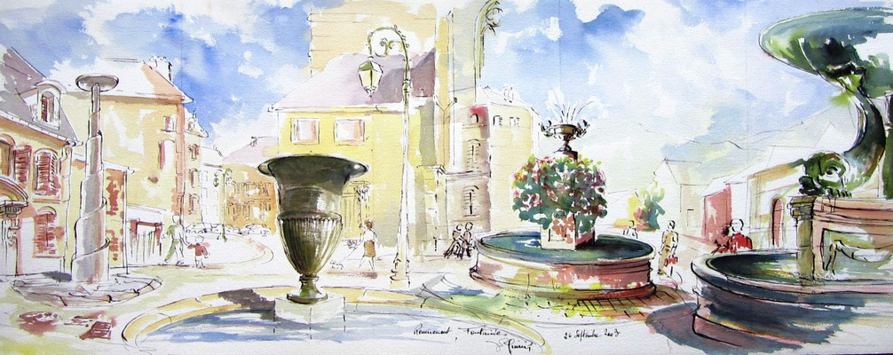 * 743- Les fontaines de Remiremont 2, 85 x 33,  Arches 350 gr, 
