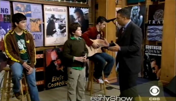 Jonas boys on the Early Show, Nov. 6 2004. Second interview. CREDIT: NJB and CBS