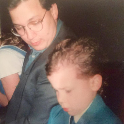 Matching clothes with daddy.