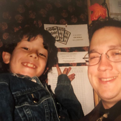 Nick and Mr. Jonas signing in, circa 2001. Shared by Mr. Jonas on Nick's 28th B-Day on his IG!