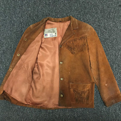 The jacket front, showing the tag with Nick's name. Nick's actual costume - it was sold in a Broadway auction after the show closed. It's NOT confirmed, but it looks pretty legit.