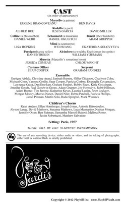 La Bohème 2002 playbill. Joe is listed under the 'Children Chorus'. Credit- playbill.com