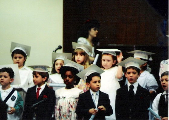 Kevin in his kindergarten graduation- back in Dallas, Texas.