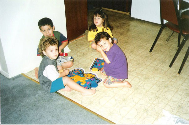 Little Nick with childhood friends Ian and Lu Alone (credit Lu!)