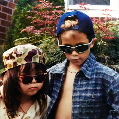Nick, 7, with his friend Maya, 4.