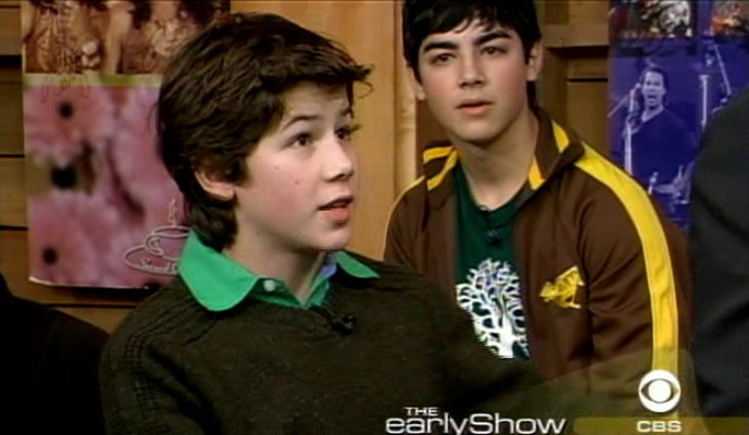 Jonas boys on the Early Show, Nov. 6 2004. Interview. CREDIT: NJB and CBS