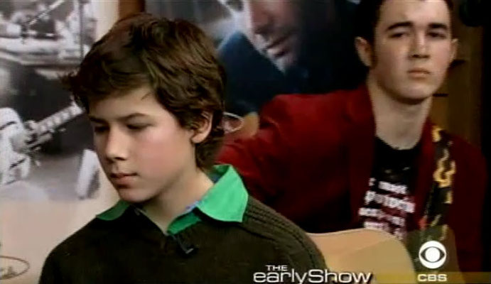 Jonas boys on the Early Show, Nov. 6 2004. Please Be Mine. CREDIT: NJB and CBS