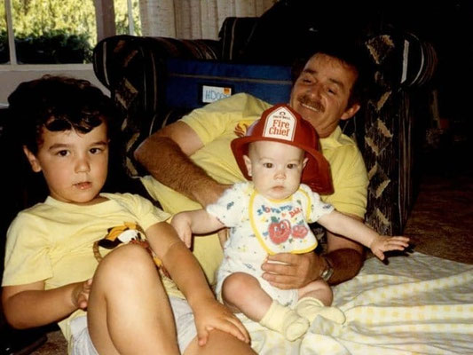 Papa Jerry, baby Kevin and Uncle Josh
