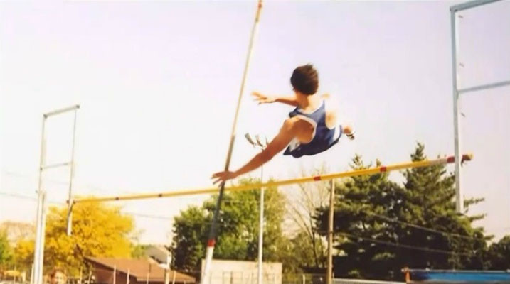 Kevin pole vaulting for his high school Track and Field team- 2004