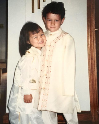 Church time for Nick and Maya